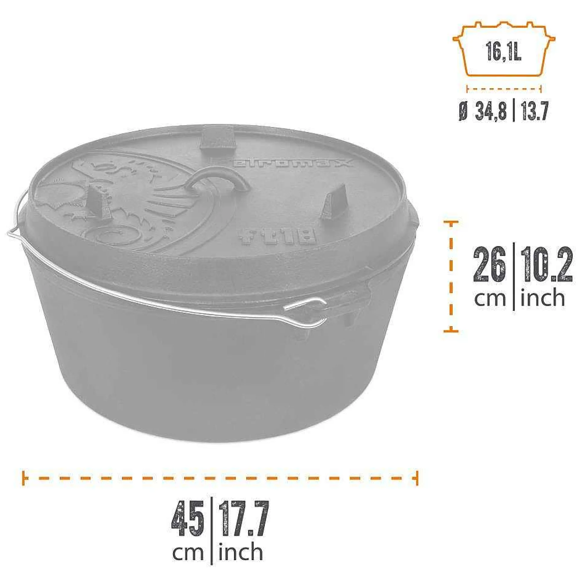 Petromax Fire Pot (Dutch Oven) New