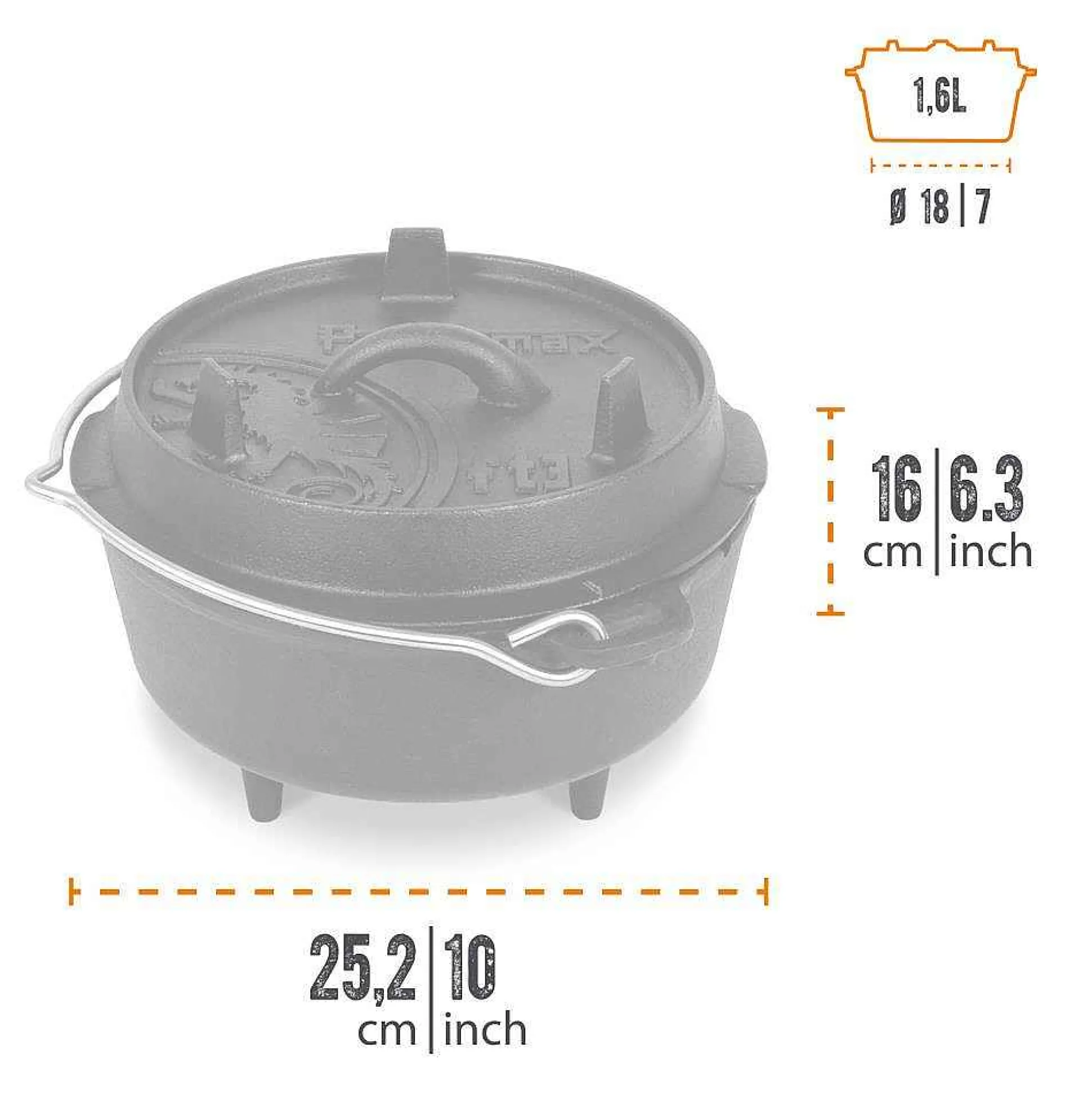 Petromax Fire Pot (Dutch Oven) New